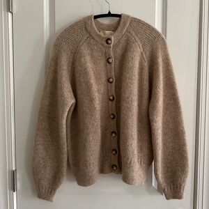 NWT Sézane Othello Cardigan in Light Beige